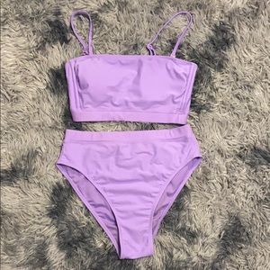 High waisted swim set
